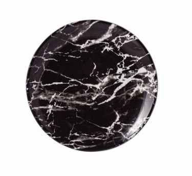 06 PRATOS DE SOBREMESA ÔNIX NEGRO PORCELAMA SCHMIDT