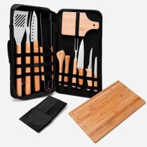 CONJUNTO PARA CHURRASCO E CAIPIRINHA QUEBEC 14 PÇS WELF PB-00973