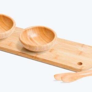 CONJUNTO PARA PETISCO EM BAMBU 5 PÇS WELF PD-35923
