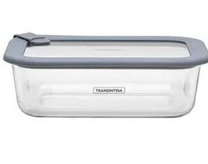 POTE DE VIDRO COM TAMPA EM SILICONE VITTRA TRAMONTINA