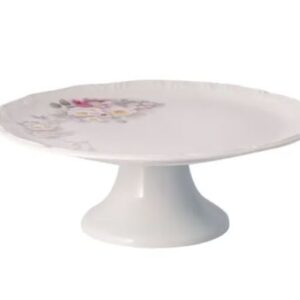 PRATO DE BOLO COM BASE 27CM ETERNA PORCELANA SCHMIDT E351