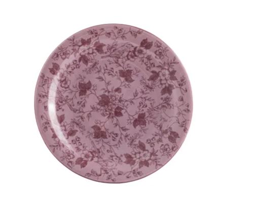 PRATO DE SOBREMESA 19CM LAVANDA PORCELANA SCHMIDT 2441