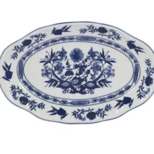 TRAVESSA RASA OVAL CEBOLINHA PORCELANA SCHMIDT 2617