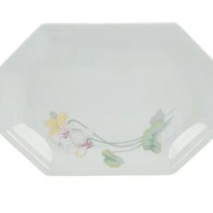 TRAVESSA RASA OITAVADA OVAL ENCANTO PORCELANA SCHMIDT E373