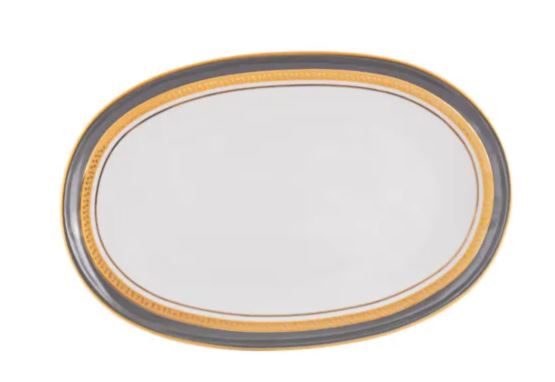 TRAVESSA RASA OVAL TURMALINA CINZA SCHMIDT 2443