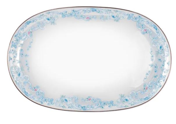 TRAVESSA RASA OVAL SENSILI BLU PORCELANA SCHMIDT 2424