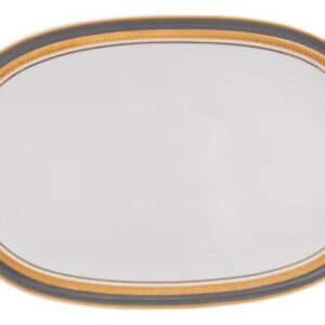 TRAVESSA RASA OVAL TURMALINA CINZA SCHMIDT 2443