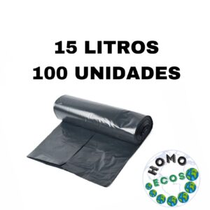 SACO PARA LIXO EM ROLO 15 LITROS C/ 100 UNIDADES HOMO ECOS