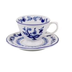 XÍCARA DE CAFÉ COM PIRES 70ML CEBOLINHA PORCELANA SCHMIDT 2617
