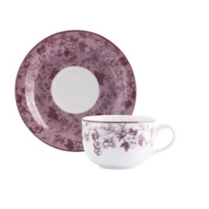 XÍCARA DE CAFÉ COM PIRES 100ML LAVANDA PORCELANA SCHMIDT 2441