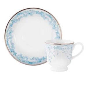 XÍCARA DE CAFÉ COM PIRES 60ML SENSILI BLU PORCELANA SCHMIDT 2424