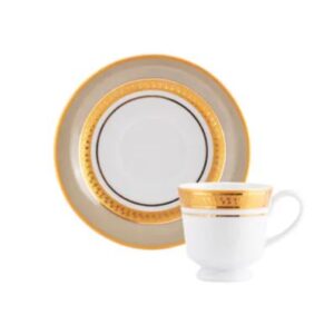 XÍCARA DE CAFÉ COM PIRES TOPAZIO IMPERIAL PORCELANA SCHMIDT 2442