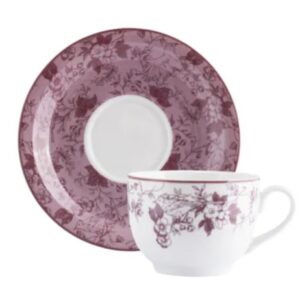 XÍCARA DE CHÁ COM PIRES 200ML LAVANDA PORCELANA SCHMIDT 2441