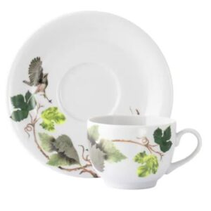 XÍCARA DE CHÁ COM PIRES 200ML UIRAPURU PORCELANA SCHMIDT 2423