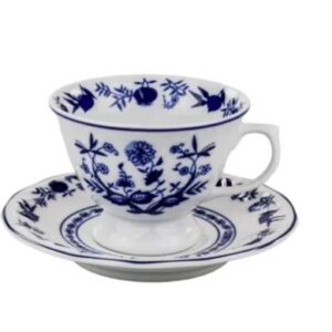XÍCARA DE CHÁ COM PIRES 200ML CEBOLINHA PORCELANA SCHMIDT 2617
