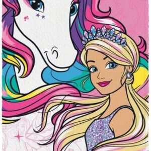 TOALHA FELPUDA DE BANHO BARBIE REINOS MAGICOS LEPPER