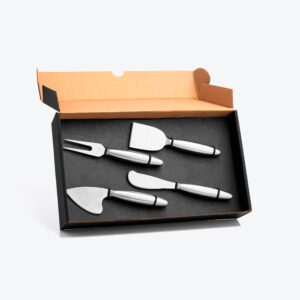 CONJUNTO DE FACAS PARA QUEIJOS EM AÇO INOX 4 PÇS WELF CJ-00090