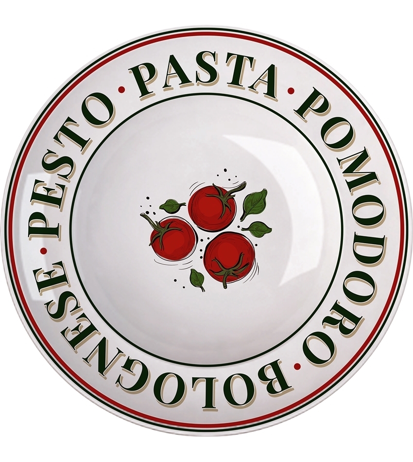 PRATO FUNDO VERSA PARA MASSAS OU PASTAS DECORADO PORCELANA GERMER
