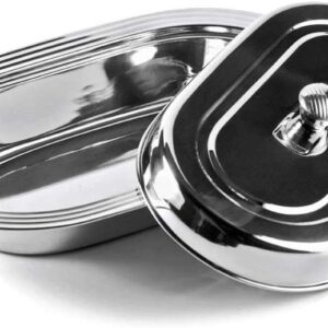 TRAVESSA OVAL INOX COM TAMPA GOURMET MIX